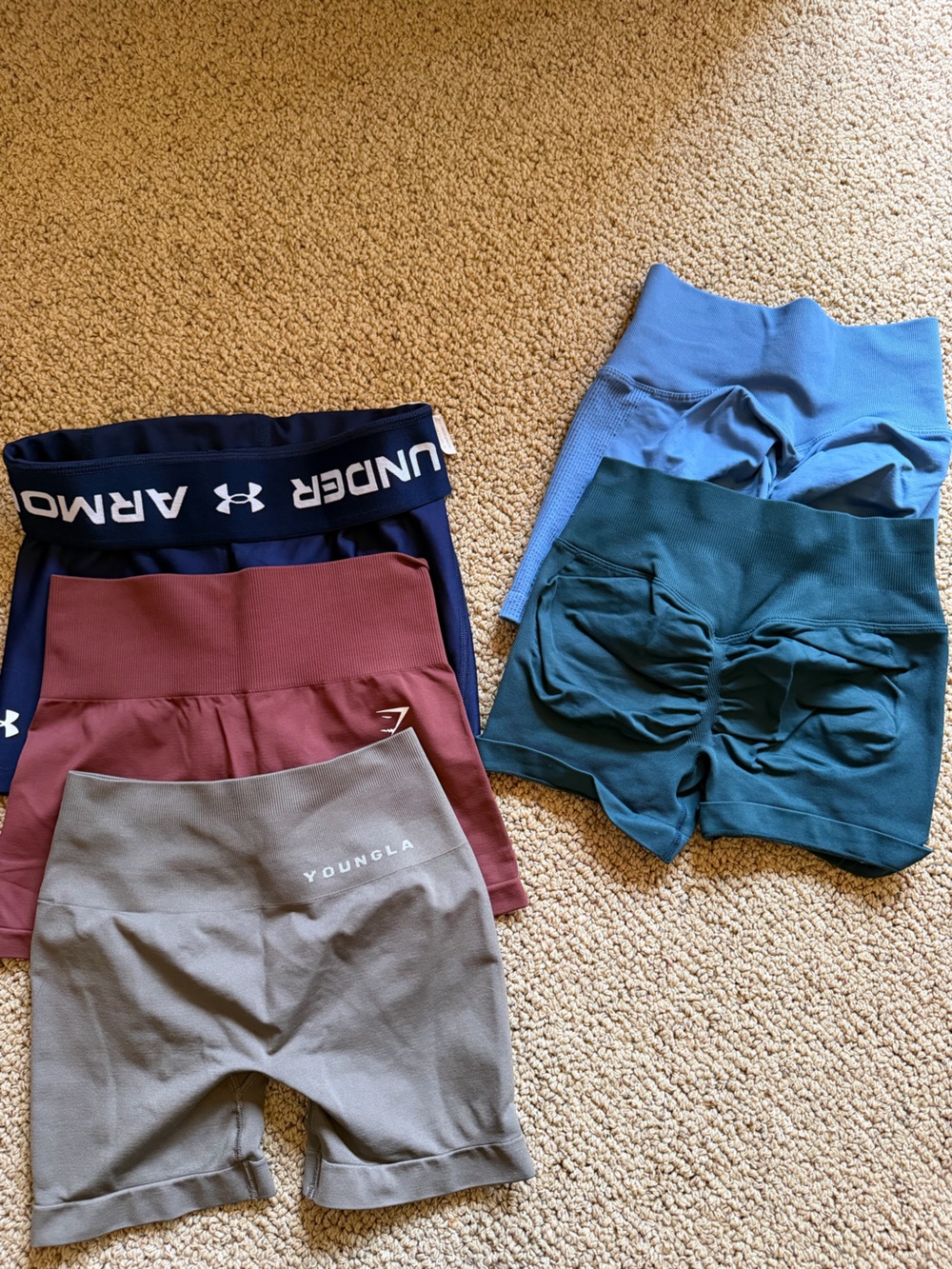 YoungLA Athletic Shorts, Gymshark, under armor, and yoreo